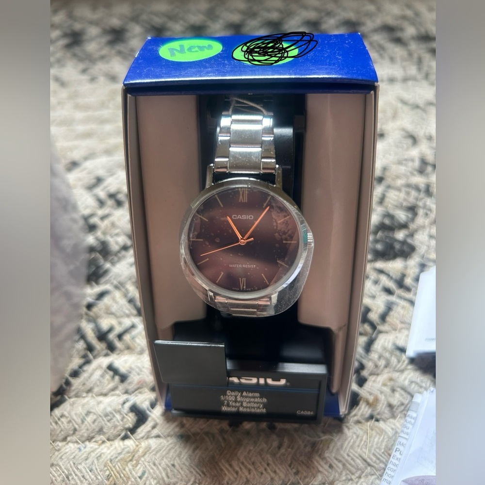 Blue Analog Casio Watch